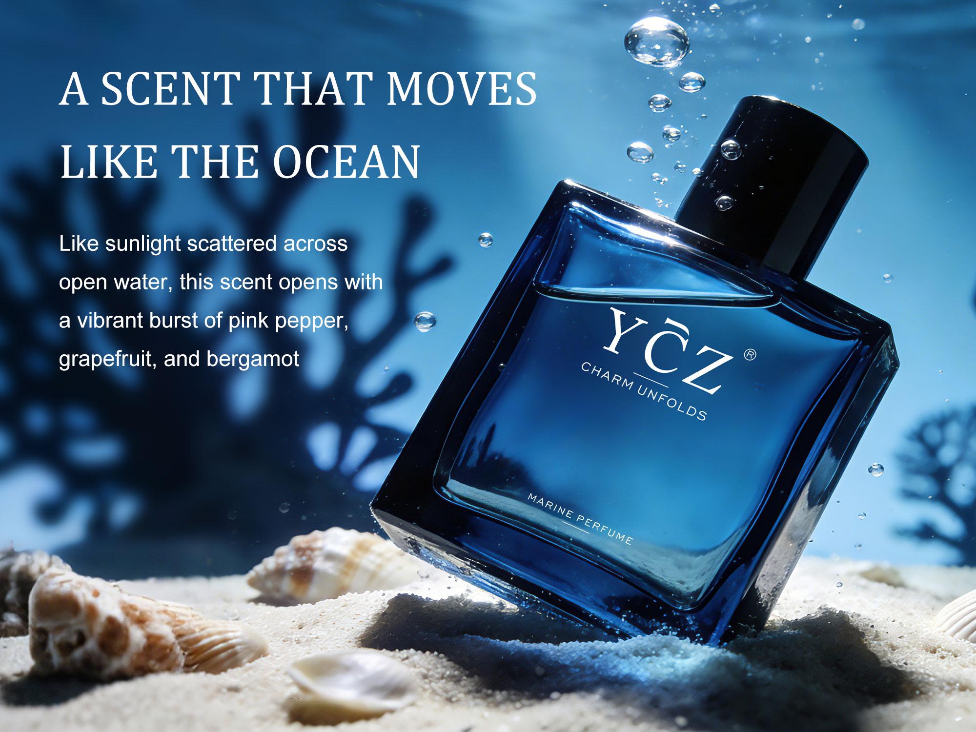 YCZ Men’s Cologne Collection - 4 Signature Scents for Men 50ml Lasting Oriental Woody Scented Cologne with Vanilla Orchid Sandalwood Notes Marine Perfume Edp Fragrance Matte Box
