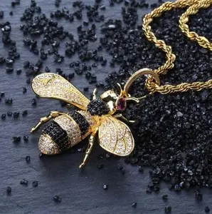 Honey Bee pendant Necklace Beautiful Gift with Chain Honey Bee pendant Necklace Beautiful Gift with Chain