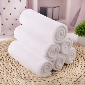 Cotton Quick Dry Small Bath Towel, Soft White Towel