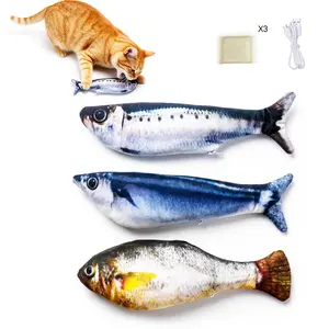 Petgravity Bitesized Realistic Flopping Fish Cat Toy, 3 Pack, Interactive Cat toys for All Breeds, Tap-Activated 3 Flapping Mode, Sardine/Saury/Yellow Croaker, 7.1 Inches, with Catnip, Rechargeable, Motion Sensor, Interaction, USB,Summervibes,petlovers