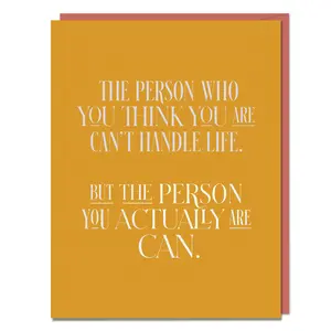 The Person You Actually Are Encouragement Card