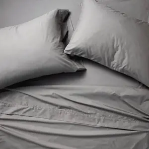 King 400 Thread Count Percale Sheet Set Dark Gray - Casaluna King 400 Thread Count Percale Sheet Set Dark Gray - Casaluna