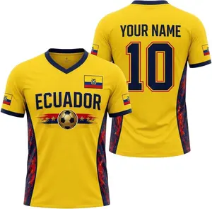 [Custom Name & Number] Personalized Ecuador Soccer Jersey 2026, Camiseta de Ecuador Shirt for Men Women Youth Fans Team Ecuadorian Pride
