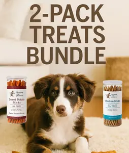 Blogging Dog Products Healthy Treat Duo Chicken & Sweet Potato Sticks 2-Pack Grain-Free No Additives 100% Real Dehydrated Treats for Dogs Made in USA Training Rewards