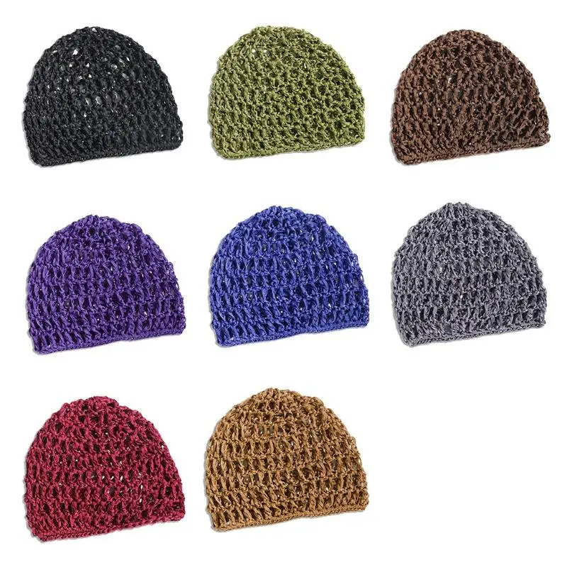 Solid Color Open Knit Hair Snood Cap, Viral New Hollow Mesh Hairnet Head Wrap, Stretch Crochet Fishnet Hair Cover, Ultra Breathable Soft Elastic Fabric, Holds Long Hair Tidy, Ideal For Sleeping, Skincare Routines, Indoor Daily Use & Curly Hair Protection