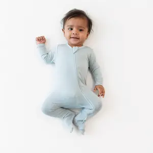 Zippered Footie in Fog