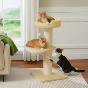Tree  Tower with Super Thick Scratching Post  Scratching Post for Large  Flower  Bed Tall  Scratcher Indoor Cactus Cat Tree with Scratching Post