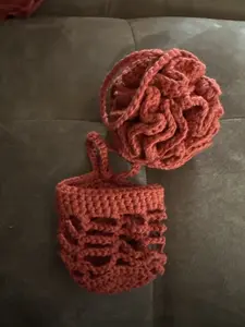 Handmade Crochet Soap Saver and Bath Scrub Set