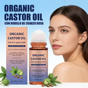 Castor Oil Roller Ball | Organic Castor Oil 1.7oz, Natural Moisturizing - For Belly, Face & Body Care!