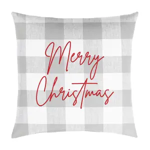 Sorra Home "Merry Christmas" 18" Embroidered Pillow