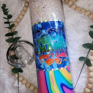 Pool Hair Don't Care 30oz Stainless Steel Tumbler w/ Duo Lids