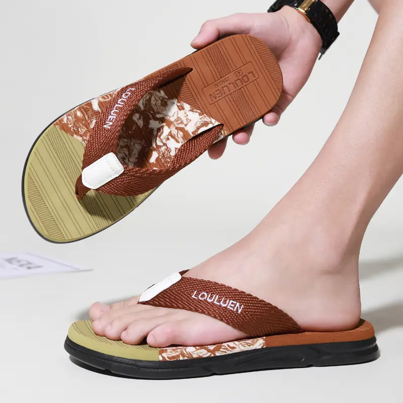 Bdhjydb Men's Korean Style Slippers, Casual Solid Color EVA Sandals with a Non-Slip Sole for Outdoor Beach Wear, Footwear, Eva Synthetics, Outdoor Wear, Eva Sole