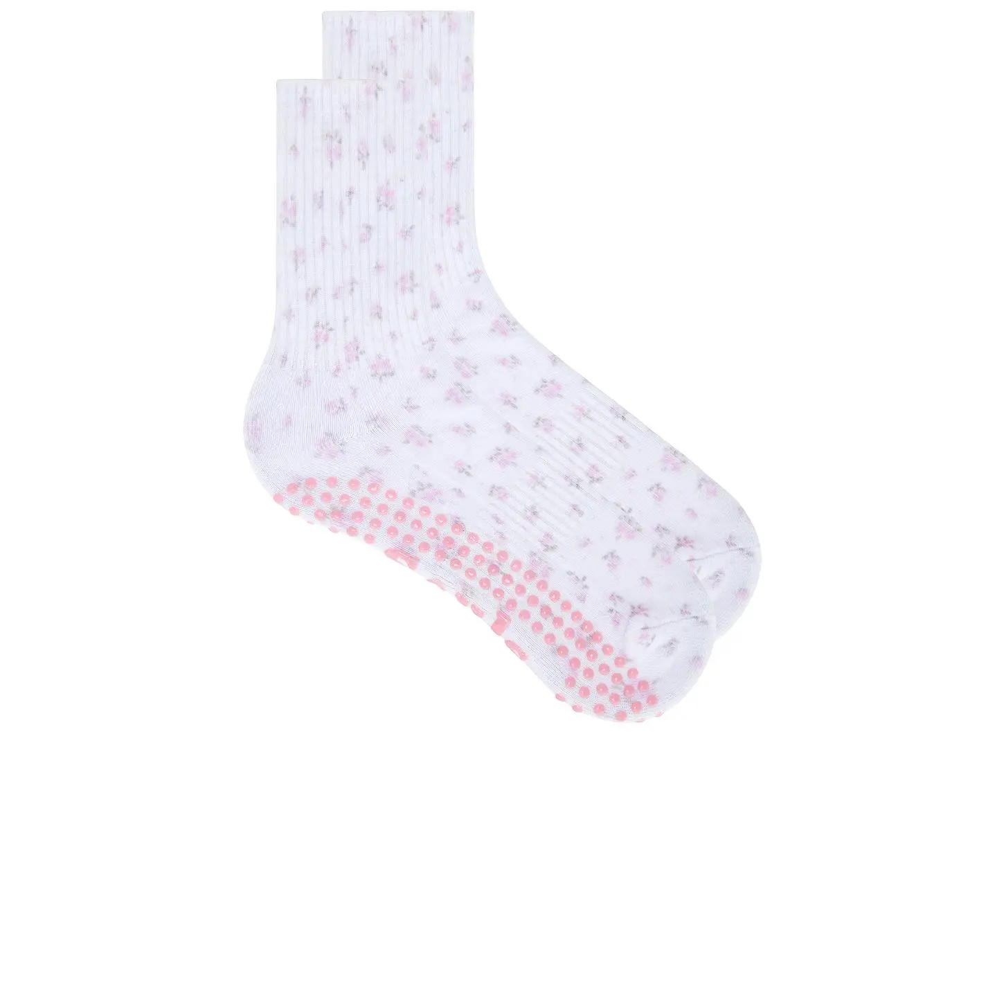 Souls. Pink Blossom Grip Socks in Pink
