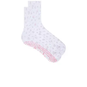 Souls. Pink Blossom Grip Socks in Pink