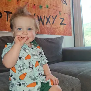 REDWOON Toddler Baby Boy Summer Clothes Set Easter Bunny Short Sleeve Button Down Shirt Shorts Gentleman Outfits