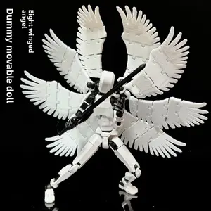 Multi-Jointed T13 Action Figure With Angel Wings 2 6 8 Inch Titan Movable Assembly Model Boys Girls Gift Multiple Colors Collectible Toy