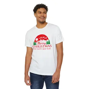 Jena Boutique Merry Christmas White T-Shirt Fabric Festive Outfit Menswear Love