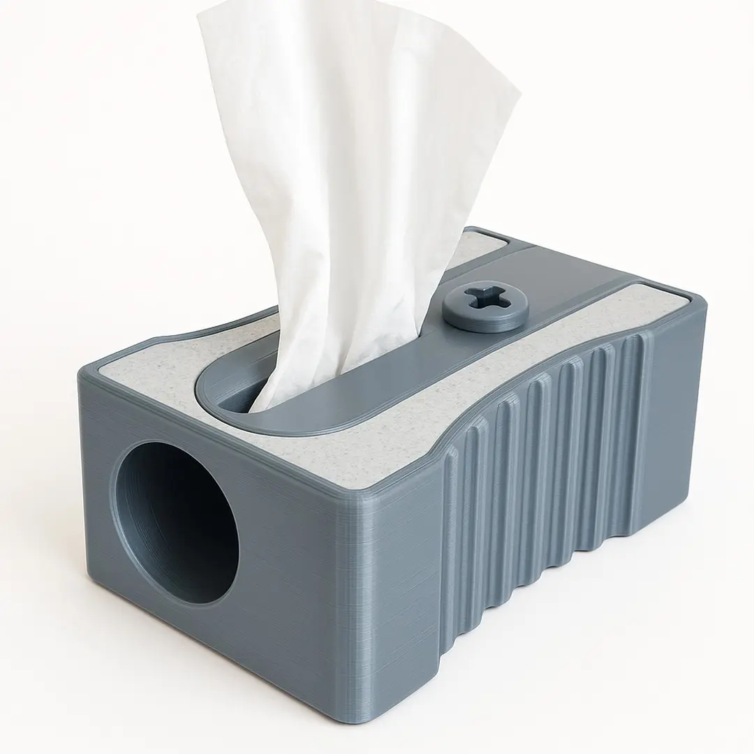 Giant Pencil Sharpener Tissue Box Cover - Funny Tissue Dispenser Holder, Quirky Desk and Home Office Decor