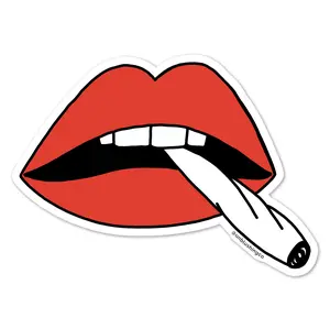 Smoking Lips Sticker
