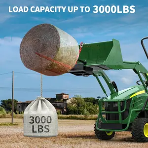 OEDRO 39" Hay Spear Bale Spears Universal HD Front Skid Steer Tractor Loader Bucket Attachment, 3000 LB Capacity Farming Efficiency Compatibility