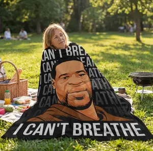 I Can't Breathe — Decorative Flannel Throw Blanket: Soft, Cozy, and Versatile — Perfect for Work, Camping, or Home Use — An Ideal Holiday Decoration or Gift