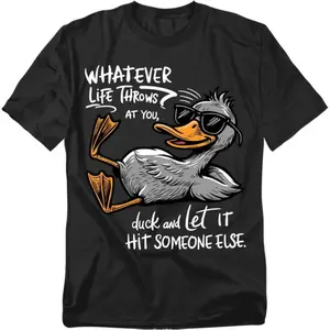 Women's funny animal humor with a motivational twist Graphic T-Shirt - Short Sleeve Crew Neck Regular Fit Casual Wear |   Soft & Breathable Fabric, Durable Print, Everyday Comfort, Machine Washable