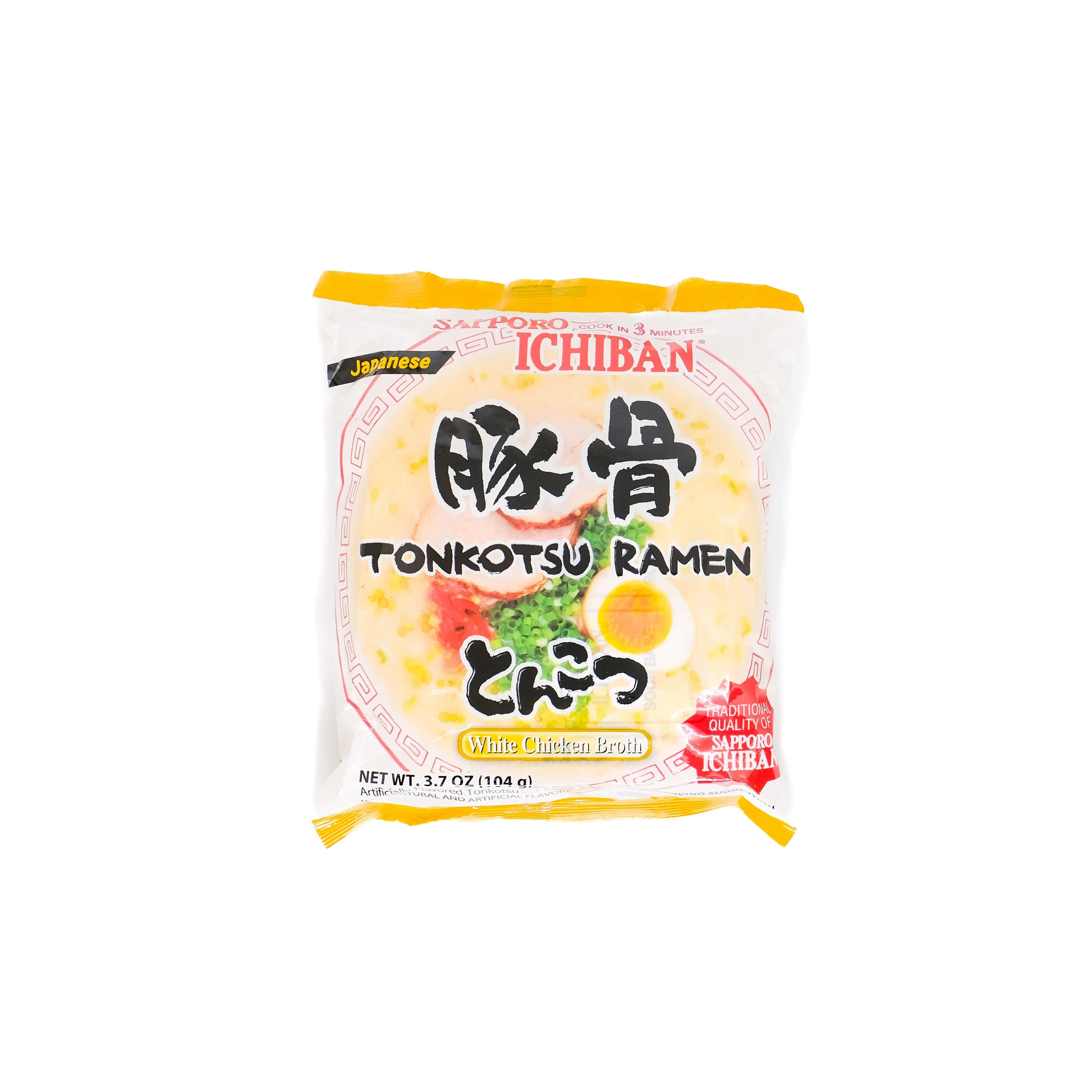 Sapporo Ichiban Tonkotsu Pork Flavor Instant Ramen Noodle Soup Japanese Instant Ramen  (12 Pack / 24 Pack)