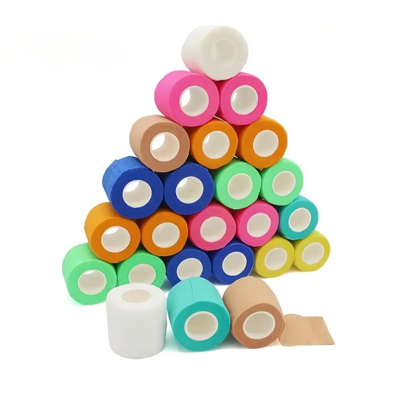 2 Rolls Self-Adhesive Elastic Bandage – 2"x177", Random Colors, Wrist & Ankle Support for Gym & Sports, Boxing Training Band