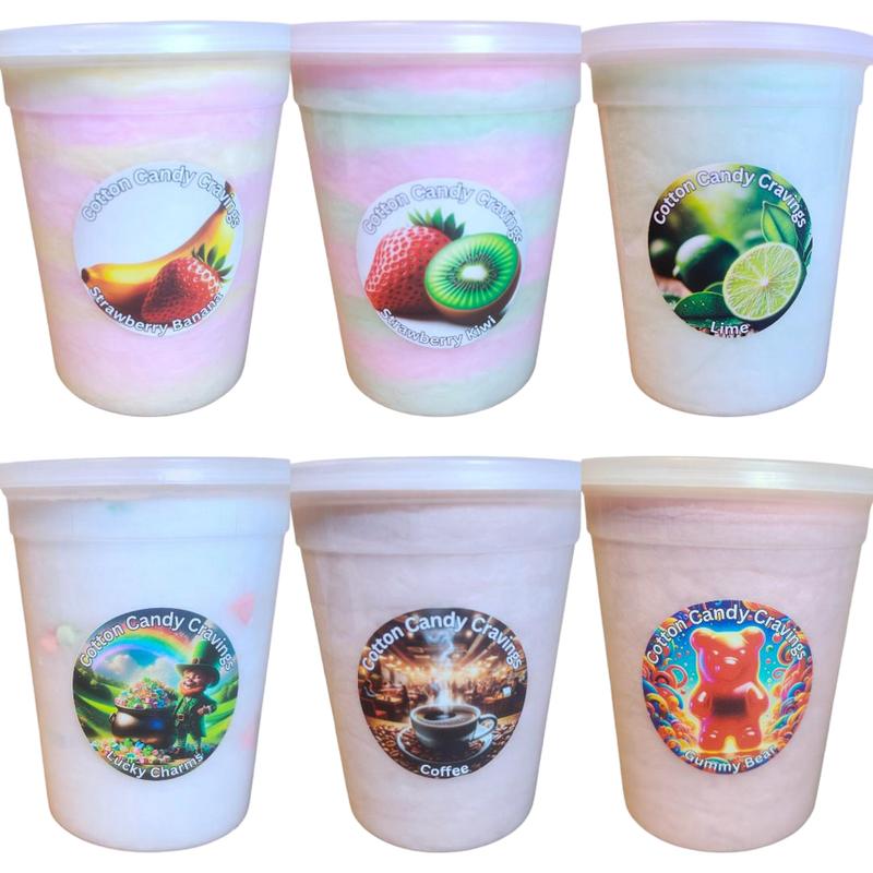 Tubs of Cotton Candy - Cotton Candy Cravings Snack Sweet