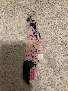 Lilly Pulitzer Seaside Scarf Charm/ Bag Charm. Bright Navy.