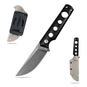 SDOKEDC Knives DC53 Steel Tactical Fixed Blade Knife G10 Handle with kydex sheath for Men EDC Camping Survival Hunting Outdoor