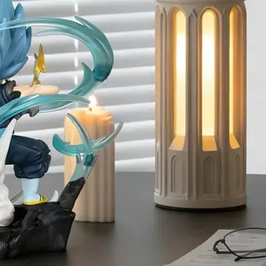 DBZ Premium Anime “Powerful” Q‑Style Figurine — handheld light effects + rock base; home decor; birthday gift for boyfriend; holiday surprise gift