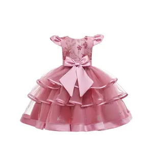 Leaf Embroidery Tulle Dress, ElegantDress Party,  Kids Stuff Girls, Girl Clothes, Kids Clothes All Seasons