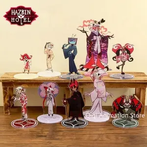 Anime Hazbin Hotel  Acrylic Stand Model Figures Lucifer•Morningstar Cosplay Desk Decor Model Plate Props Christmas Gifts