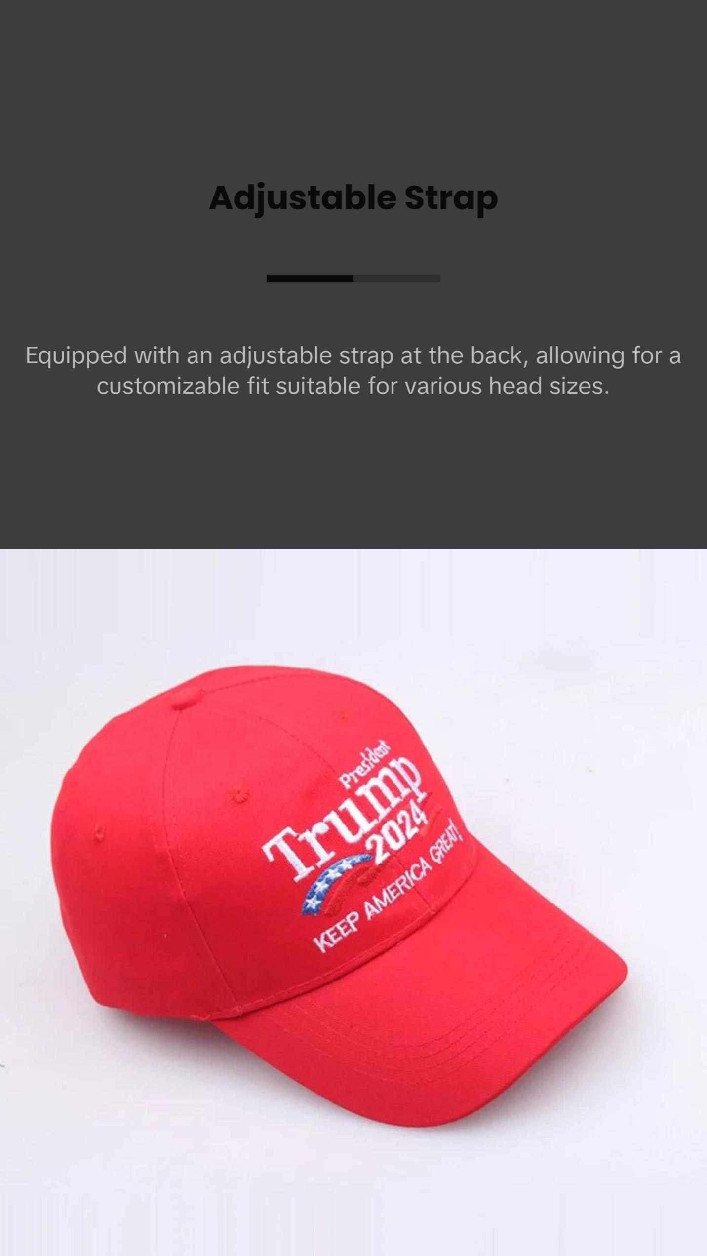 Keep America Great 2024 - Embroidered Trump Baseball Cap