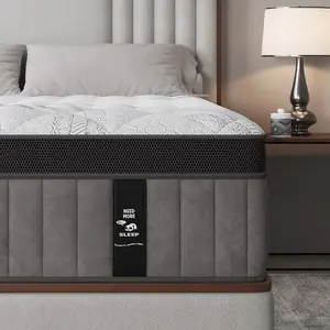 12/14Inch Mattress Twin Full Queen King Bed Size Memory Foam - Ergonomic Design Medium Firm Hybrid Mattress, Luxurious Comfort With Pocket Springs Gel Memory Foam