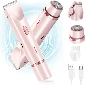 bikini, trimmers" IPX7 waterproof & easy to clean, women's bikini - painless electric shaver, creates silky smooth skin, suitable for travel, can be used as a facial shaver, USB charging, electric body hair Wet/dry dual-use shaver and,