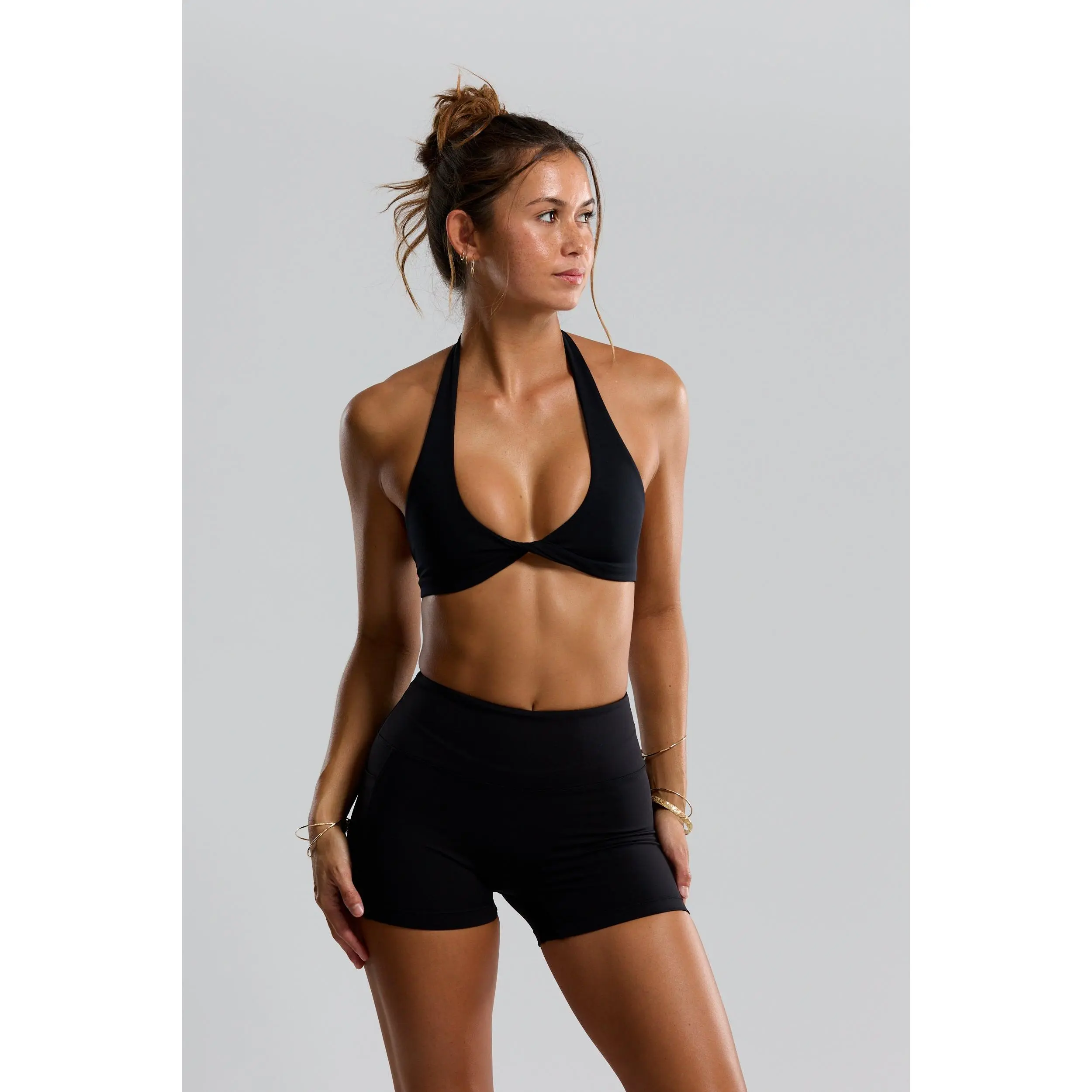Benoa Swim Plunge Bra in Black