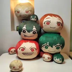 My Hero Academia Q Version Mantou Dumpling Plush Pendant Midoriya Izuku Bakugou Katsuki Asui Tsuyu Cartoon Ornament Throw Pillow