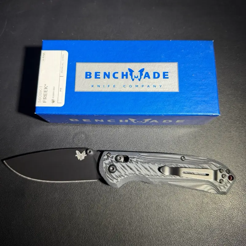 Benchmade Freek 560BK-1 Tactical Folding Knife, High-Performance EDC Tool for Outdoor, Everyday Carry