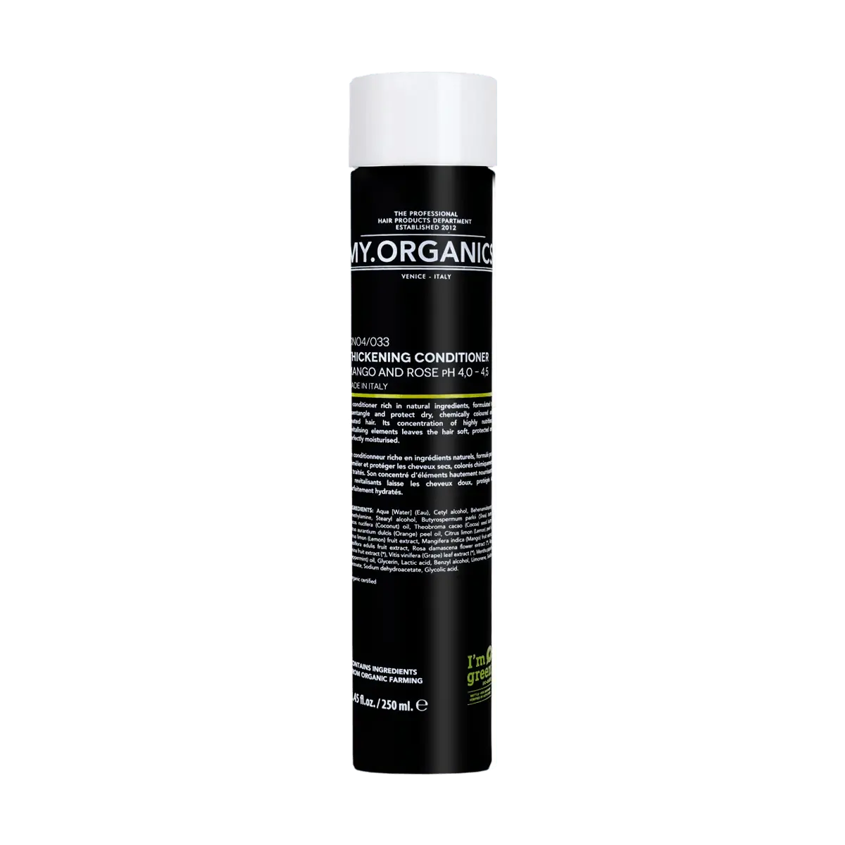 My Organics Organic Volumizing Conditioner 250ml - Mango Rose Scent, Italian Made
