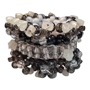 Black and White Kandi Rotator Cuff Cis Colors Friendship made to order