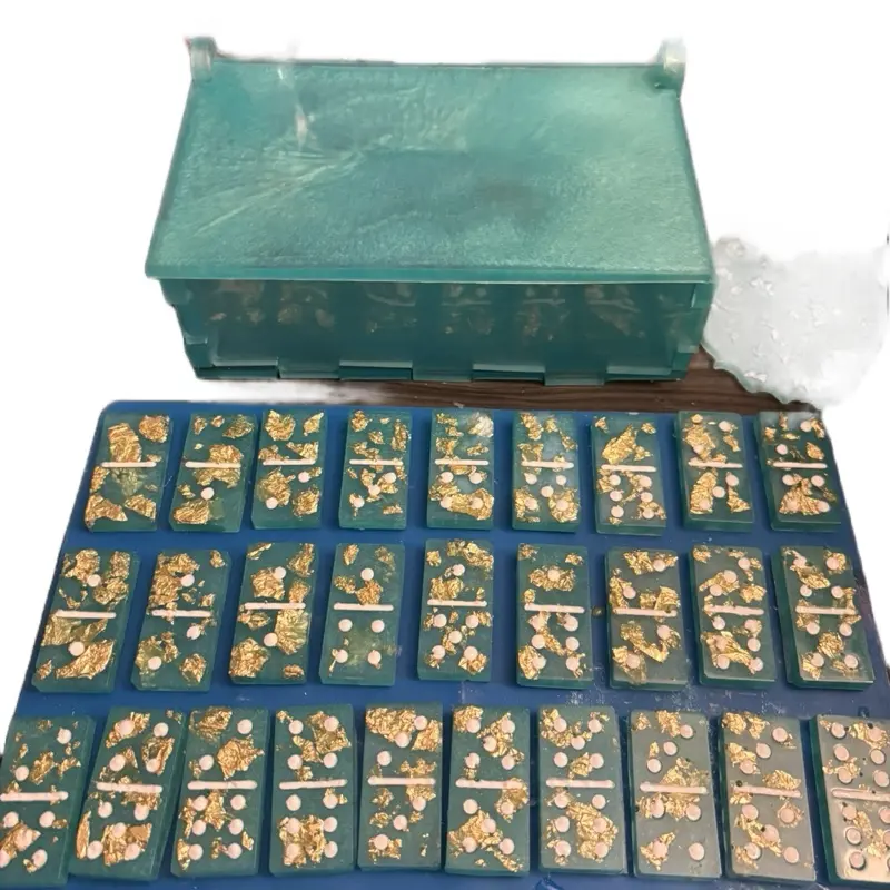 Custom Resin Dominos with Custom Case