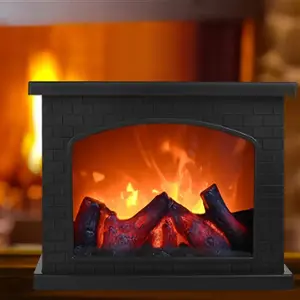 Vintage Flame LED Night Lamp – Retro Fire Effect Table Light