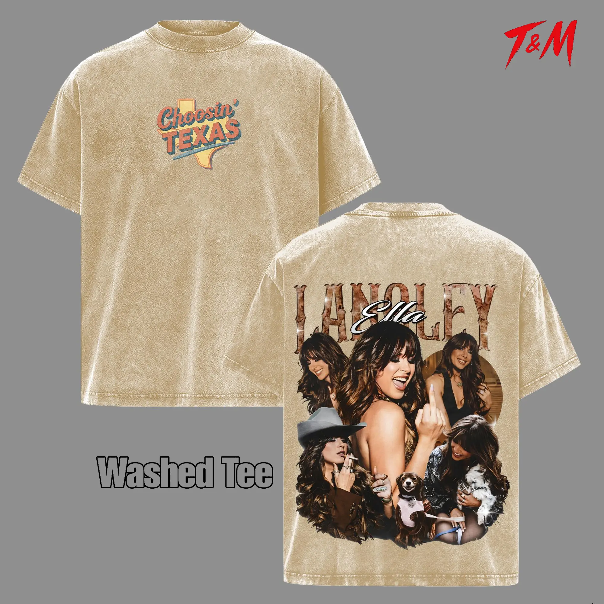 Washed Tee - Apricot