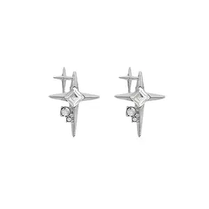 CZ Cubic Zirconia Star Stud Earrings for Men Women