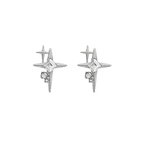 CZ Cubic Zirconia Star Stud Earrings for Men Women