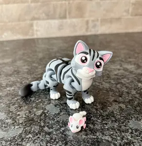 Cat Flexi Articulated 3D Printed Figurines