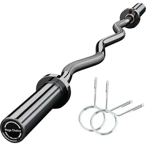 Olympic Barbell, 4FT Weight Bar For Weightlifting and Powerlifting 45lb, Olympic Bar for 500lbs Capacity, Weight Bar Fit 2" Standard Weights