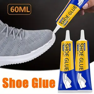[Repair Kit] Shoe Glue with Free Sandpaper & 2 Rubber Bands, Clear Heavy Duty Waterproof Bond for Sneakers & Boots DIY
